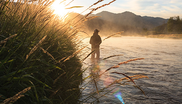 fisherman in the river